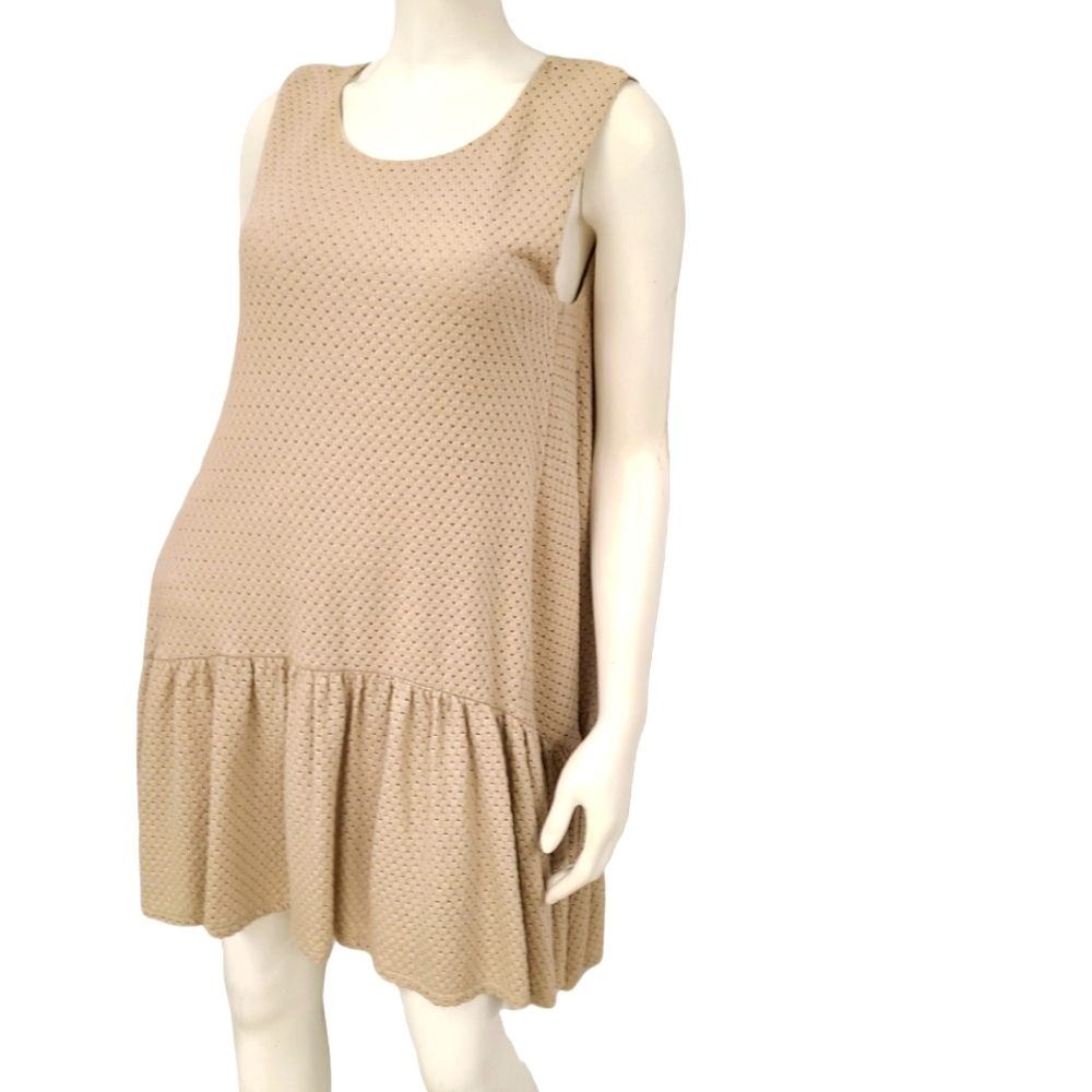 FREE PEOPLE Oatmeal Knit Summer Dress size small